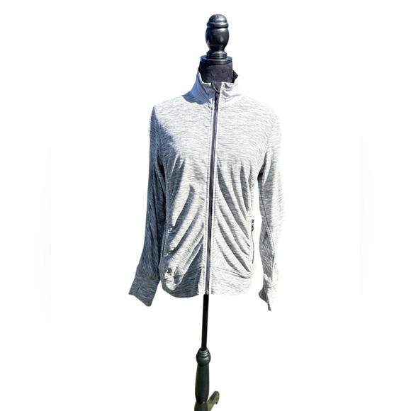 GGBlue Luxe Sport Gray Mesh Stretch Zip Jacket Women’s Md Tennis Golf Activewear - Picture 2 of 12